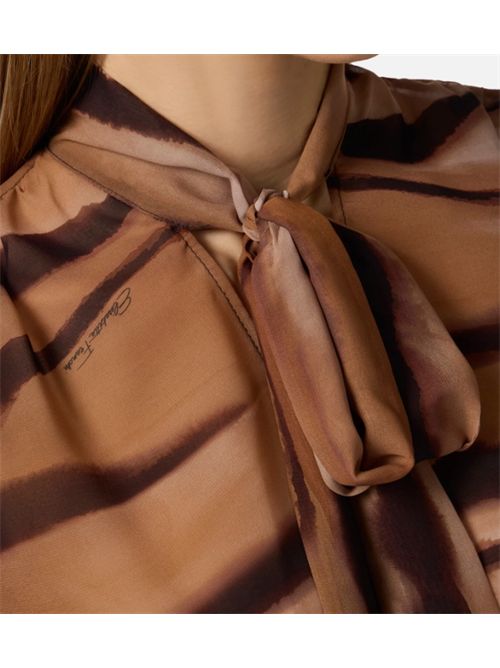 CHIFFON BLOUSE ELISABETTA FRANCHI | CA16062E2470 cammello